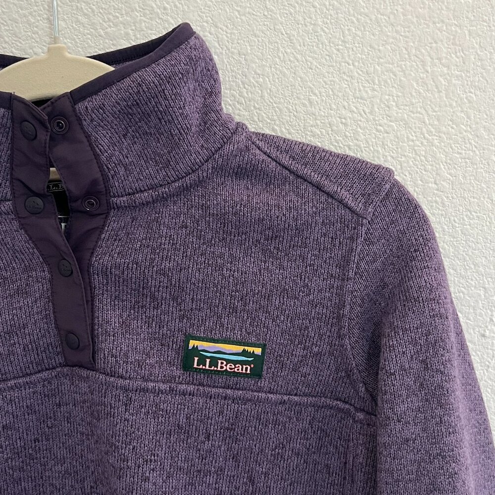LL Bean Purple Snap Up Size Small